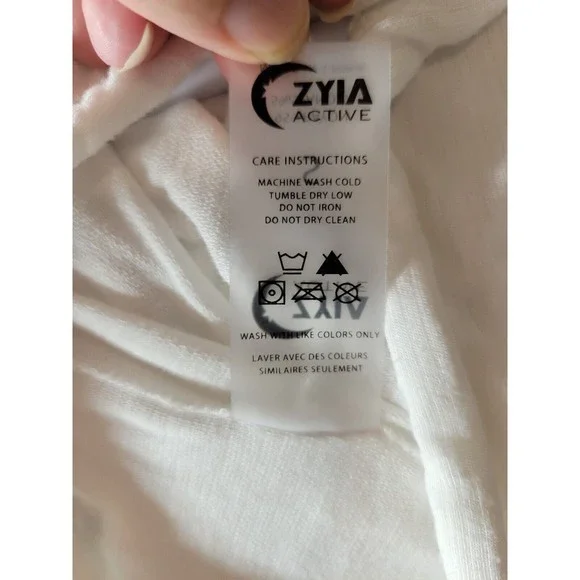 Zyia Active Women's Size Small Cropped Hoodie Sleeveless White Lightweight - Picture 5 of 8